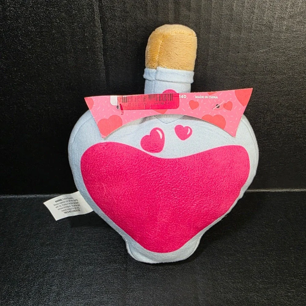 FuzzyYard Love Potion Dog Toy Unisex Pink Heart Squeaky Plush Batch no. 5‎